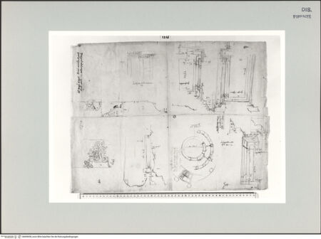 Vorderseite von Centro Studi Antonio Sangallo il Giovane, Montefiascone [https://www.deutsche-digitale-bibliothek.de/content/lizenzen/rv-ez/] Tivoli, Grundriss und Details des sogenannten Tempels der Vesta - , bh600658_recto. Foto.