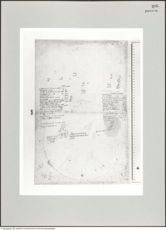 Vorderseite von Centro Studi Antonio Sangallo il Giovane, Montefiascone [https://www.deutsche-digitale-bibliothek.de/content/lizenzen/rv-ez/] Berechnungen und Kreiskonstruktion - , bh600666_recto. Foto.