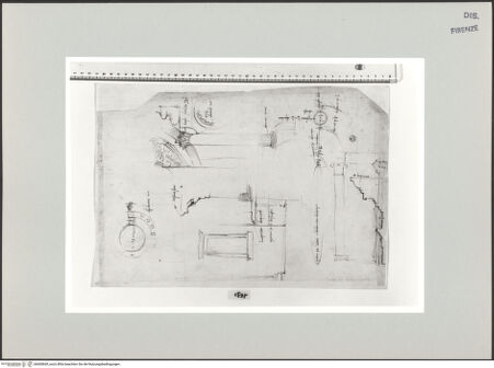 Vorderseite von Centro Studi Antonio Sangallo il Giovane, Montefiascone [https://www.deutsche-digitale-bibliothek.de/content/lizenzen/rv-ez/] Tivoli, Studien zum sogenannten Vestatempel - , bh600669_recto. Foto.