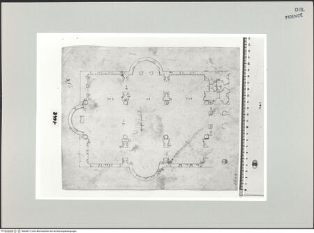 Vorderseite von Centro Studi Antonio Sangallo il Giovane, Montefiascone [https://www.deutsche-digitale-bibliothek.de/content/lizenzen/rv-ez/] Rom, Maxentiusbasilika, Grundriss - , bh600671_recto. Foto.