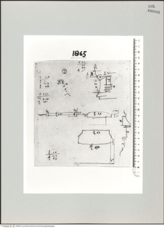 Vorderseite von Centro Studi Antonio Sangallo il Giovane, Montefiascone [https://www.deutsche-digitale-bibliothek.de/content/lizenzen/rv-ez/] Aufrissstudie eines Portikus in summa cavea eines Theaters oder Amphitheaters - , bh600675_recto. Foto.