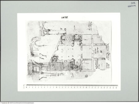 Vorderseite von Centro Studi Antonio Sangallo il Giovane, Montefiascone [https://www.deutsche-digitale-bibliothek.de/content/lizenzen/rv-ez/] Rom, Studien zur Casa Sangallo in der Via Giulia in Teilaufrissen und Grundrissen - , bh600744_recto. Foto.