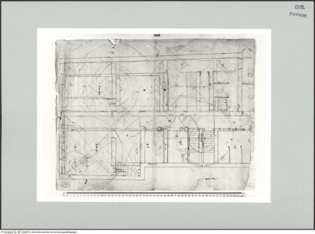 Vorderseite von Centro Studi Antonio Sangallo il Giovane, Montefiascone [https://www.deutsche-digitale-bibliothek.de/content/lizenzen/rv-ez/] Rom, Grundrissstudien zweier Häuser, zwei kleine Spiralen - , bh600747_recto. Foto.