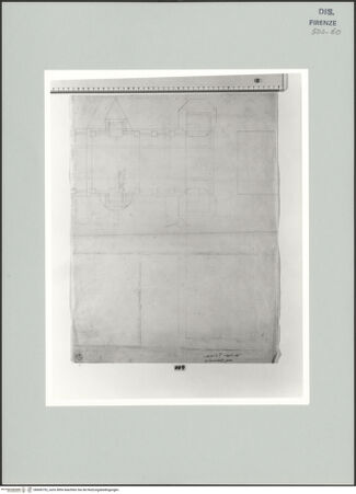 Vorderseite von Centro Studi Antonio Sangallo il Giovane, Montefiascone [https://www.deutsche-digitale-bibliothek.de/content/lizenzen/rv-ez/] Rom, Ponte Sant'Angelo und Piazza di Ponte, Teilgrundriss - , bh600752_recto. Foto.