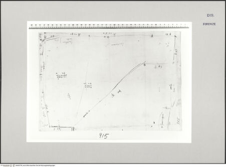 Vorderseite von Centro Studi Antonio Sangallo il Giovane, Montefiascone [https://www.deutsche-digitale-bibliothek.de/content/lizenzen/rv-ez/] Rom, San Giacomo degli Incurabili, Vermessung eines Landstückes - , bh600759_recto. Foto.