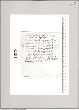 Vorderseite von Centro Studi Antonio Sangallo il Giovane, Montefiascone [http://creativecommons.org/publicdomain/mark/1.0/] Berechnungen von Gewichten - , bh600771_recto. Foto.