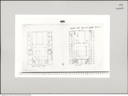 Vorderseite von Centro Studi Antonio Sangallo il Giovane, Montefiascone [https://www.deutsche-digitale-bibliothek.de/content/lizenzen/rv-ez/] Kopien von Giuliano da Sangallos Grundrissentwurf für das Sieneser Universitätsgebäude in den Banchi di Sotto - , bh600793_recto. Foto.