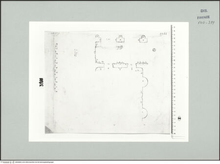 Vorderseite von Centro Studi Antonio Sangallo il Giovane, Montefiascone [https://www.deutsche-digitale-bibliothek.de/content/lizenzen/rv-ez/] Rom, St. Peter, Grundrissstudie für die Benediktionsloggia - , bh600809_recto. Foto.