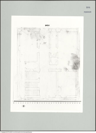 Vorderseite von Centro Studi Antonio Sangallo il Giovane, Montefiascone [https://www.deutsche-digitale-bibliothek.de/content/lizenzen/rv-ez/] Grundrissteilstudie für einen nicht identifizierten Palast - , bh600812_recto. Foto.