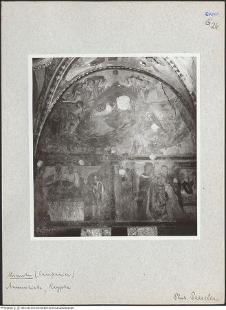 Vorderseite von unbekannt [https://www.deutsche-digitale-bibliothek.de/content/lizenzen/rv-fz/] Szenen aus dem Leben Christi, Marias und des heiligen NikolausDekoration der Nordwand - Gesamtansicht, bh601346_recto. Foto: Paeseler, Wilhelm.