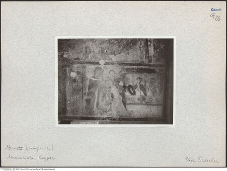 Vorderseite von unbekannt [https://www.deutsche-digitale-bibliothek.de/content/lizenzen/rv-fz/] Szenen aus dem Leben Christi, Marias und des heiligen NikolausDekoration der NordwandNikolausvita: Das Wunder des Adeodatus - Rechte Szene: der heilige Nikolaus bringt Adeodatus zu seinen Eltern, bh601349_recto. Foto: Paeseler, Wilhelm.