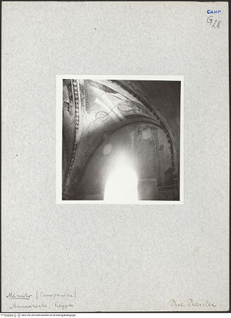 Vorderseite von unbekannt [https://www.deutsche-digitale-bibliothek.de/content/lizenzen/rv-fz/] Christus Pantokrator zwischen Heiligen und Propheten - Gewölbe: Johannes der Evangelist und David; Lünette der Südwand: die Verkündigung, bh601356_recto. Foto: Paeseler, Wilhelm.