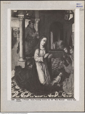 Vorderseite von Alinari [https://www.deutsche-digitale-bibliothek.de/content/lizenzen/rv-ez/] Anbetung des Christuskindes - Gesamtansicht, bh601513_recto. Foto.