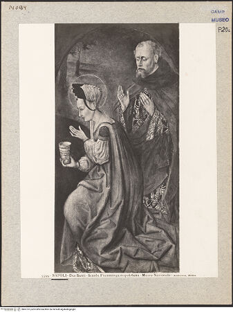 Vorderseite von Alinari [https://www.deutsche-digitale-bibliothek.de/content/lizenzen/rv-ez/] Triptychon mit der Grablegung Christi und Heiligen (Trauer um den toten Christus)Die heiligen Maria Magdalena und Joseph von Arimathea - Gesamtansicht, bh601515_recto. Foto.