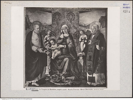 Vorderseite von Alinari [https://www.deutsche-digitale-bibliothek.de/content/lizenzen/rv-ez/] Madonna mit den heiligen Petrus und Asprenus - Gesamtansicht, bh601518_recto. Foto.