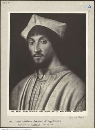 Vorderseite von Alinari [https://www.deutsche-digitale-bibliothek.de/content/lizenzen/rv-ez/] Porträt eines Kardinals - Gesamtansicht, bh601520_recto. Foto.