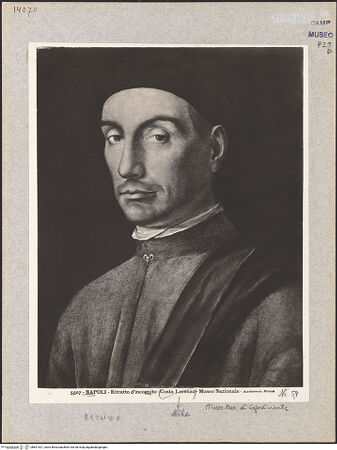 Vorderseite von Alinari [https://www.deutsche-digitale-bibliothek.de/content/lizenzen/rv-ez/] Porträt eines Mannes - Gesamtansicht, bh601521_recto. Foto.