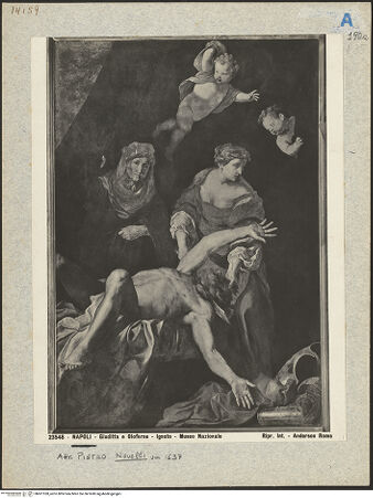 Vorderseite von Alinari [https://www.deutsche-digitale-bibliothek.de/content/lizenzen/rv-ez/] Holofernes wird von Judith enthauptet - Gesamtansicht, bh601528_recto. Foto.