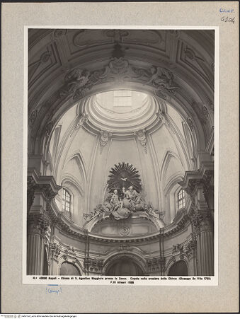 Vorderseite von Alinari [https://www.deutsche-digitale-bibliothek.de/content/lizenzen/rv-ez/] Sant'Agostino alla ZeccaSant'Agostino alla Zecca - Kuppel, bh601562_recto. Foto.