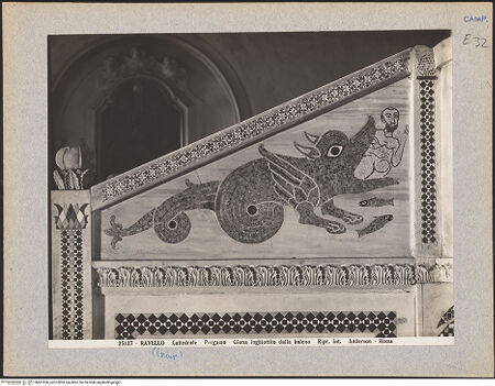 Vorderseite von Alinari [https://www.deutsche-digitale-bibliothek.de/content/lizenzen/rv-ez/] Detail: Jonas wird vom Walfisch ausgespien, bh601636_recto. Foto.