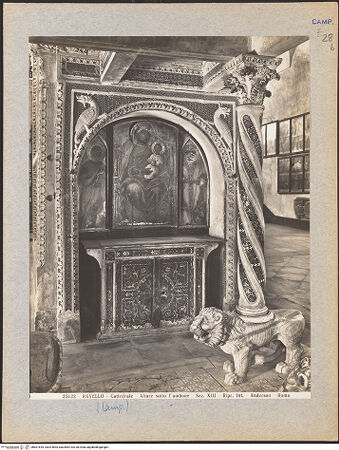 Vorderseite von Alinari [https://www.deutsche-digitale-bibliothek.de/content/lizenzen/rv-ez/] Evangelienkanzel - Gesamtansicht, bh601644_recto. Foto.