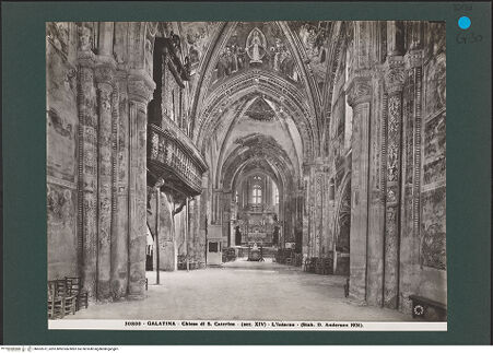 Vorderseite von Alinari [https://www.deutsche-digitale-bibliothek.de/content/lizenzen/rv-ez/] Santa Caterina d'AlessandriaMittelschiff - Gesamtansicht (vor der Restaurierung), bh602612_recto. Foto.