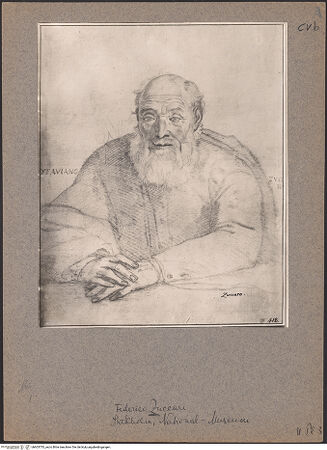 Vorderseite von Bibliotheca Hertziana [https://www.deutsche-digitale-bibliothek.de/content/lizenzen/rv-fz/] Portrait des Ottaviano Zuccari, Vater des Kuenstlers - , bh603735_recto. Foto.