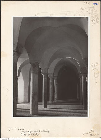 Vorderseite von Bibliotheca Hertziana [https://www.deutsche-digitale-bibliothek.de/content/lizenzen/rv-fz/] Cattedrale - Innenansicht Richtung Süden, bh604089_recto. Foto: Schwarz, Heinrich Mathias.