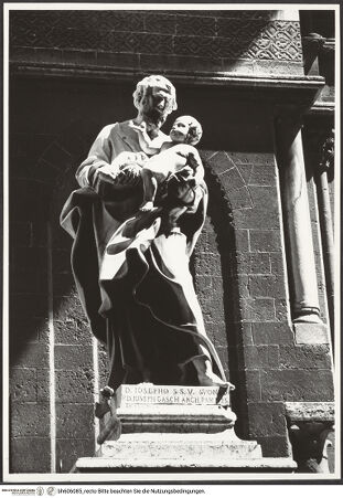 Vorderseite von unbekannt [https://www.deutsche-digitale-bibliothek.de/content/lizenzen/rv-fz/] Statue des heiligen Joseph - Gesamtansicht, bh606085_recto. Foto.
