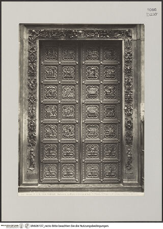 Vorderseite von Alinari [https://www.deutsche-digitale-bibliothek.de/content/lizenzen/rv-ez/] Türreliefs - , bh606137_recto. Foto.