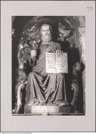 Vorderseite von Guido, Giovanni, Lecce [https://www.deutsche-digitale-bibliothek.de/content/lizenzen/rv-ez/] Heiliger Petrus - Gesamtansicht, bh606323_recto. Foto.