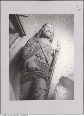 Vorderseite von unbekannt [https://www.deutsche-digitale-bibliothek.de/content/lizenzen/rv-fz/] Heiliger Rochus - Statue, nicht in der Nische, bh606331_recto. Foto.