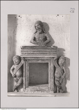 Vorderseite von unbekannt [https://www.deutsche-digitale-bibliothek.de/content/lizenzen/rv-fz/] Schmerzensmann zwischen zwei Putten - , bh606346_recto. Foto.