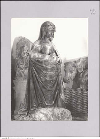 Vorderseite von Guido, Giovanni, Lecce [https://www.deutsche-digitale-bibliothek.de/content/lizenzen/rv-ez/] Krippe - Detail: Heilige Maria, bh606351_recto. Foto.