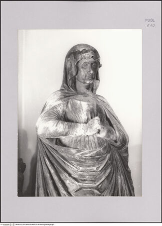 Vorderseite von Guido, Giovanni, Lecce [https://www.deutsche-digitale-bibliothek.de/content/lizenzen/rv-ez/] Krippe - Detail: Heilge Maria, Kopf und Oberkörper, bh606353_recto. Foto.