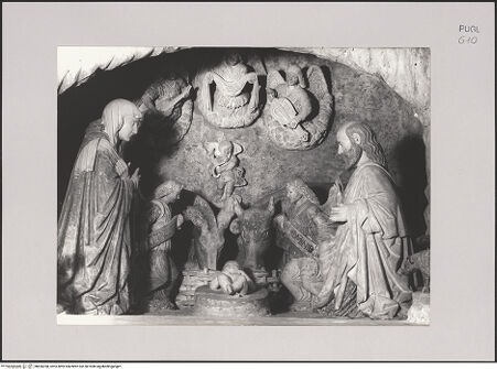 Vorderseite von Guido, Giovanni, Lecce [https://www.deutsche-digitale-bibliothek.de/content/lizenzen/rv-ez/] Krippe - Detail: Anbetung in Grotte, bh606358_recto. Foto.