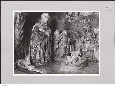 Vorderseite von unbekannt [https://www.deutsche-digitale-bibliothek.de/content/lizenzen/rv-ez/] Krippe - Detail: Heilige Maria, bh606365_recto. Foto.