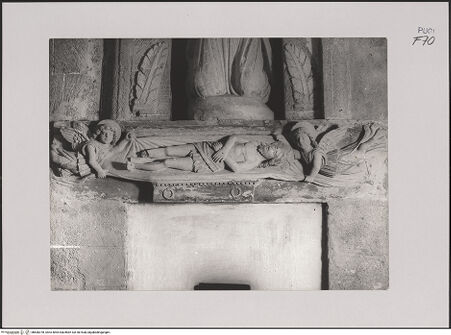 Vorderseite von Guido, Giovanni, Lecce [https://www.deutsche-digitale-bibliothek.de/content/lizenzen/rv-ez/] Die Heilige Maria in Anbetung des toten Christus  - Detail: Christus und Engel, bh606378_recto. Foto.