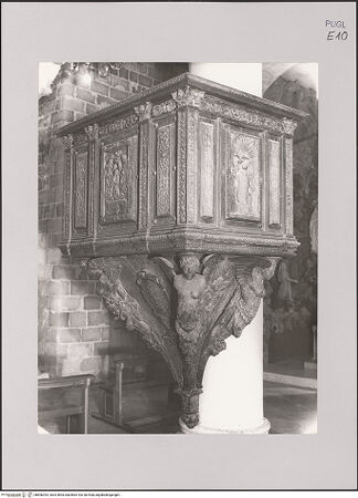 Vorderseite von Guido, Giovanni, Lecce [https://www.deutsche-digitale-bibliothek.de/content/lizenzen/rv-ez/] Kanzel - , bh606393_recto. Foto.