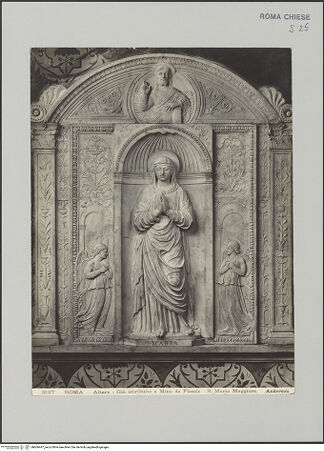 Vorderseite von Alinari [https://www.deutsche-digitale-bibliothek.de/content/lizenzen/rv-ez/] Altarretabel mit Maria und Engeln - , bh606447_recto. Foto.