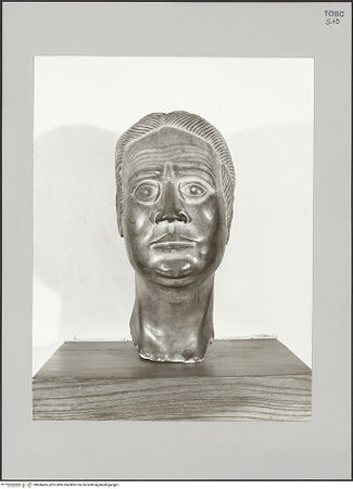 Vorderseite von Soprintendenza per i B.A.A.A. e S. - Arezzo [https://www.deutsche-digitale-bibliothek.de/content/lizenzen/rv-ez/] Männlicher Kopf - Ansicht von vorn, bh606465_recto. Foto.