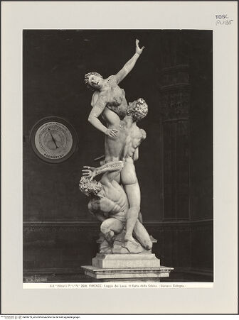 Vorderseite von Alinari [https://www.deutsche-digitale-bibliothek.de/content/lizenzen/rv-ez/] Der Raub der Sabinerinnen - , bh606755_recto. Foto.