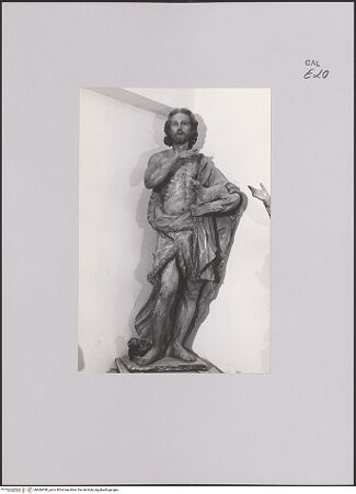 Vorderseite von unbekannt [https://www.deutsche-digitale-bibliothek.de/content/lizenzen/rv-fz/] Johannes der Täufer - Gesamtansicht, bh606938_recto. Foto.