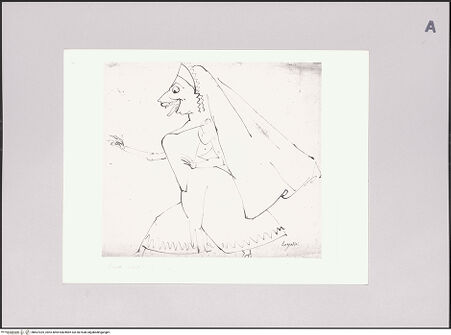 Vorderseite von Sotheby's [https://www.deutsche-digitale-bibliothek.de/content/lizenzen/rv-ez/] Karikatur einer Braut - , bh607025_recto. Foto.