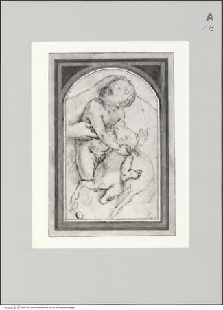 Vorderseite von Sotheby's [https://www.deutsche-digitale-bibliothek.de/content/lizenzen/rv-ez/] Das Christuskind spielt mit dem Lamm - , bh607045_recto. Foto.