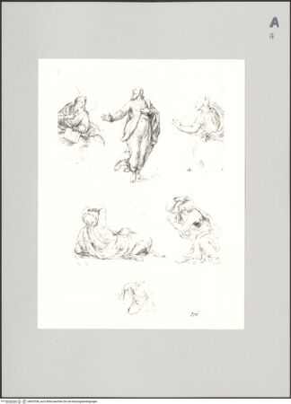 Vorderseite von Sotheby's [https://www.deutsche-digitale-bibliothek.de/content/lizenzen/rv-ez/] Studie zu einer Verklärung Christi - , bh607056_recto. Foto.