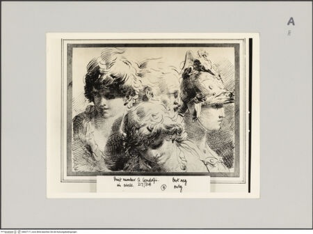 Vorderseite von Sotheby's [https://www.deutsche-digitale-bibliothek.de/content/lizenzen/rv-ez/] Kopfstudien: Männer verschiedener Lebensalter, Helmträger - , bh607117_recto. Foto.