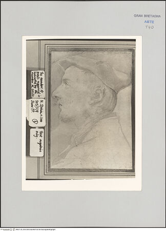 Vorderseite von Sotheby's [https://www.deutsche-digitale-bibliothek.de/content/lizenzen/rv-ez/] Kopfstudie eines Mannes im Profil - , bh607126_recto. Foto.