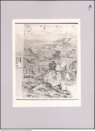 Vorderseite von Sotheby's [https://www.deutsche-digitale-bibliothek.de/content/lizenzen/rv-ez/] Flußlandschaft mit natürlicher Felsbrücke und Dörfern - , bh607165_recto. Foto.