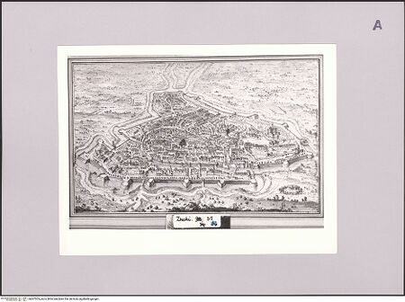 Vorderseite von Sotheby's [https://www.deutsche-digitale-bibliothek.de/content/lizenzen/rv-ez/] Ansicht Paduas aus der Vogelperspektive von Westen - , bh607205_recto. Foto.